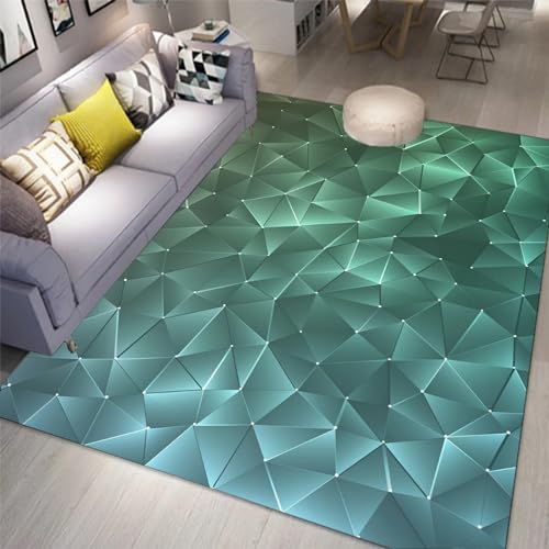 Tapis de salon 3D haut de gamme en polyester doux effet relief pour hôtel et séjour