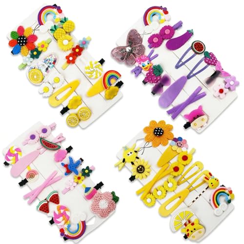 Set de 4 pinzas de silicón para niña multicolor miniatura 1