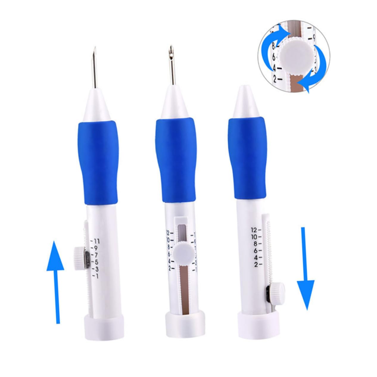 3stücke DIY Stanznadel Stickerei Set Einstellbares Werkzeug Für Anfänger Nadeln Und Stickgarn Für Kreative Handarbeiten Und Heimdekoration