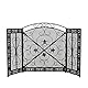 Deco 79 Metall-Kaminschutz, faltbar, 3-teilig, mit Fleur-de-Lis- und Scrollwork-Motiven, 132 x 2,5 x 78,7 cm, Schwarz