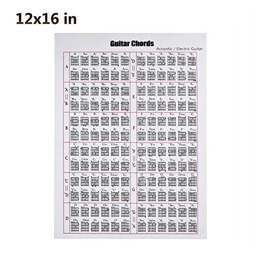 Guitarra acordeones mapa libro de tapa blanda acorde espectro para guitarra eléctrica folk guitarra clásica de 6 cuerdas, 12x16inch(30x40cm)