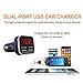 Jebsens 4.8A 24W Dual USB Car Charger Volt Meter Car Battery Monitor with LED Voltage & Amps Display in Red LED, Cigarette Lighter Voltage Meter, Compatible with iPhone 15 Pro Max Samsung Galaxy S24