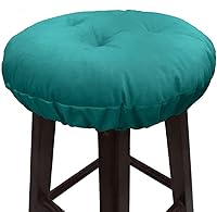 Vista 9 de Augld Cojín de taburete de bar de terciopelo suave acolchado redondo cubierta de taburete 14" terciopelo café