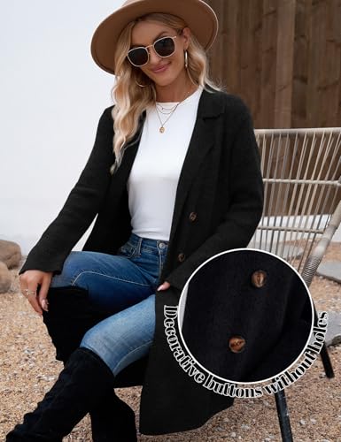 Image of CiCiBird Women Fall Long Cardigan Sweater Trendy Knit Jacket Coat Dressy Blazer Coatigan