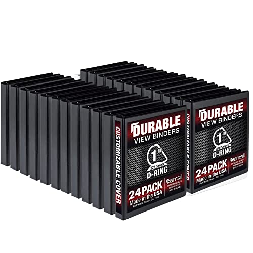 Samsill Durable 1 inch 3 Ring Binder, Made in USA, D Ring...