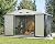 Greesum Outdoor Storage Shed 10 x 8 ft. Utility Tool Shed Metal Storage Garden Shed with Door & Lock for Patio Storage, Gray