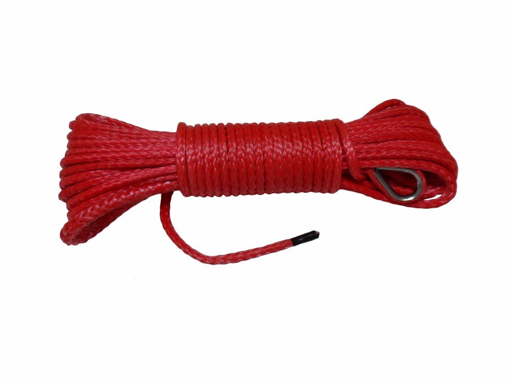 Buy Generic 4Mm*15M Red Synthetic Winch Cable ,Atv Winch Line,Kevlar
