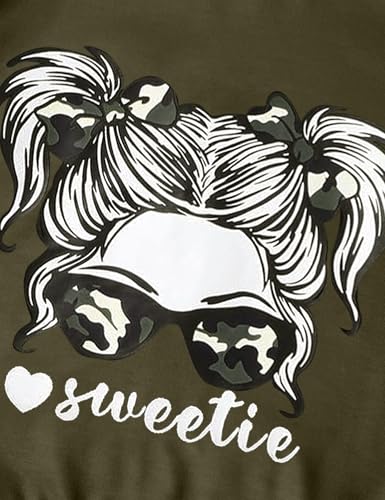Image of Girls Fall Outfits Sweetie-girl Hoodie and Camo Pants Size 6-16