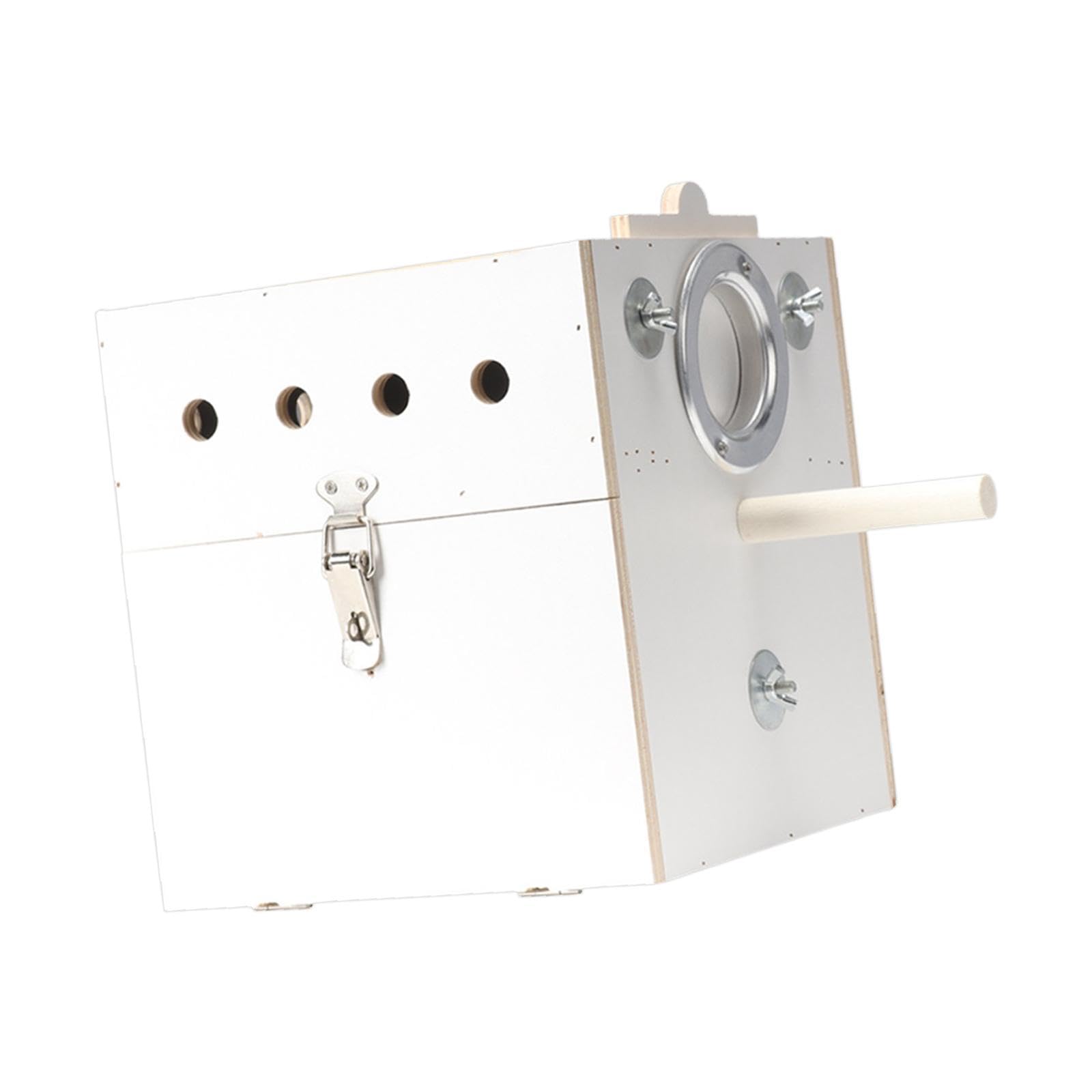 Caja para Cría de Pájaros, Nido para Pájaros, Jaula Colgante para Incubar, Casa de Apareamiento para Loros, Nido de Loros de Madera para, P, Dejado Colgado Blanco
