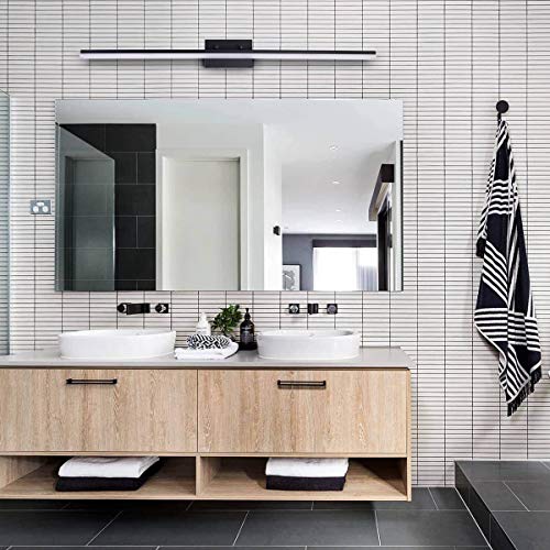 mirrea 48in Modern LED Vanity Lights for Bathroom Black,Warm White 3000K by mirrea - Used condition - Image 2