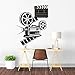 Pellicola Riproduzione Fotocamera Decalcomania da muro Bobine di pellicola Adesivo da parete Decorazione cinematografica Proiettore cinematografico Poster da parete A3 57x73cm