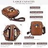 BAIGIO Men's Shoulder Bag CrossBody Bag Vintage Small Ipad Messenger Bag Side Satchel for Men Business Bag Casual Hangbag Sling Bag for Work Travel Daily, Brown #2