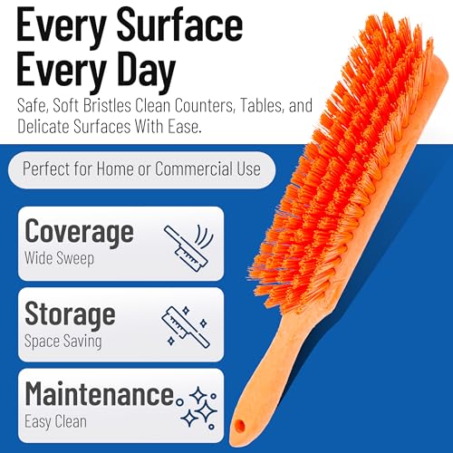 Brosse de comptoir à poils souples en polyester résistant de 20,3 cm