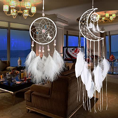 Tairantop 2 Pieces Dream Catcher for Girls-100% Handmade Lace Wall Hanging Gifts,Kids Dream Catchersï¼ŒBedroom Decor for Childroom