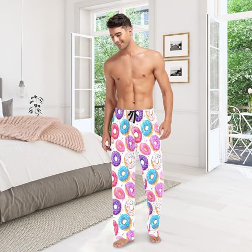 Pantalon de pyjama pour homme à cordon et poches Donuts1 S - 7