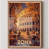 MJ-GRAPHICS® Poster Rom Wandbild Kolosseum Kunstdruck 