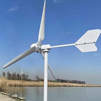 FLTXNY POWER 5000W AC 110V Horizontal Wind Turbine Grid Tie System on Grid Wind Generator Kits 3 Blades 5KW Wind Turbines High Efficiency for Home Industrial Marine RV Farm (No Pole)