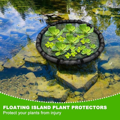 Barriera per pesci, protezione regolabile per piante da laghetto, resistente, a prova di pesce, per giardini acquatici e piante acquatiche, in nylon ecologico