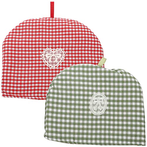 Kichvoe 2pcs Insulated Teapot Cover Household Tea Cozy for Use -Scald Design Fits Teapots Washable and Reusable for Keeping Tea Warm and Dust