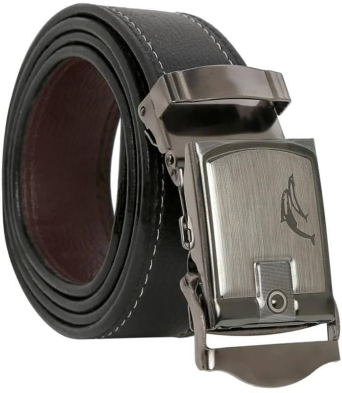 darkleatheris Men's Artificial Leather Synthetic Belt, Formal and Casual Belts for Men (Color- Black and Brown)-picture-21