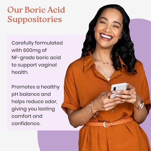 newlife naturals - boric acid suppositories for women ph balance pills - 600mg - feminine care - vaginal odor itching discharge bv  made in usa  30 capsules