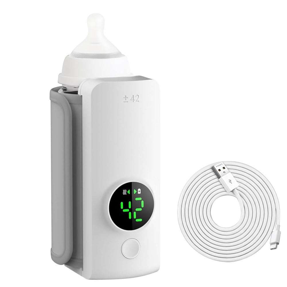 Chauffe-biberon portable pour voyage, réchauffement rapide avec affichage de la température à piles, réchauffement du lait pour l'extérieur