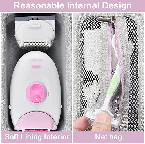 Case Compatible With Braun Epilator Silk-Epil 3 3-270, Storage For Hair Removal Shaver & Trimmer For Women, Holder For Facial Epilator & Razors Head, Cleaning Brush, Charger (Box Only) #TOP4