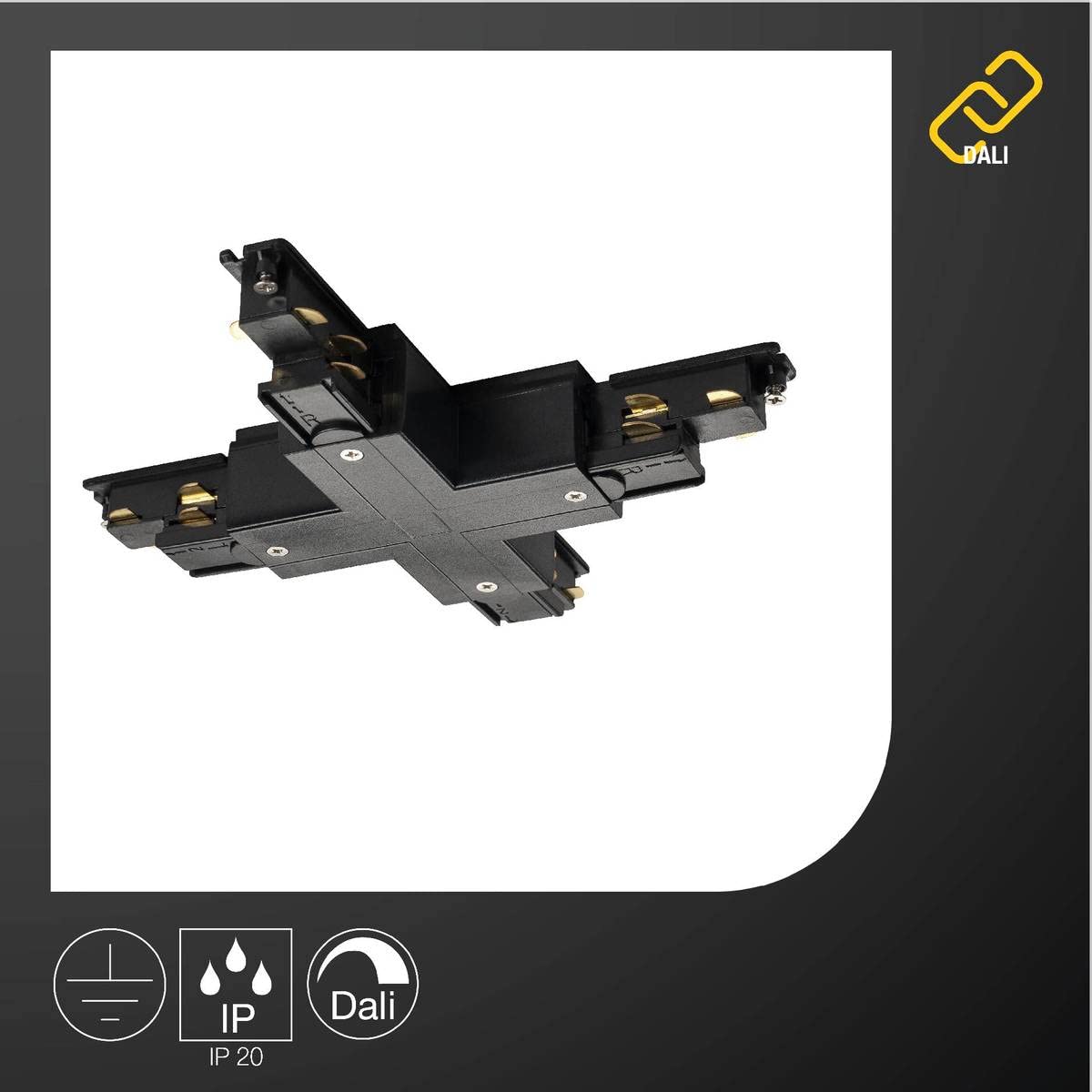 S-TRACK DALI X-Verbinder schwarz