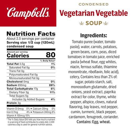 Image of Campbell's Condensed Vegetarian Vegetable Soup, 10.5 oz Can