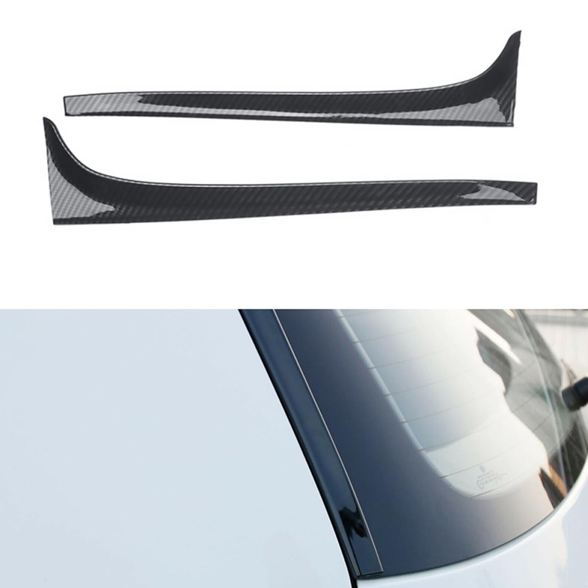 Spoiler Posteriore per Auto Golf 7 Ala Laterale in ABS Effetto Carbonio Set 2 Pezzi Accessori Decorativi per Personalizzazione Veicolo