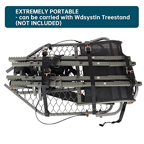 Wdsystin Climbing Sticks For Treestand | Hunting Ladder | Fold Up Steps | Max 300Lbs | 4-Pack #TOP4