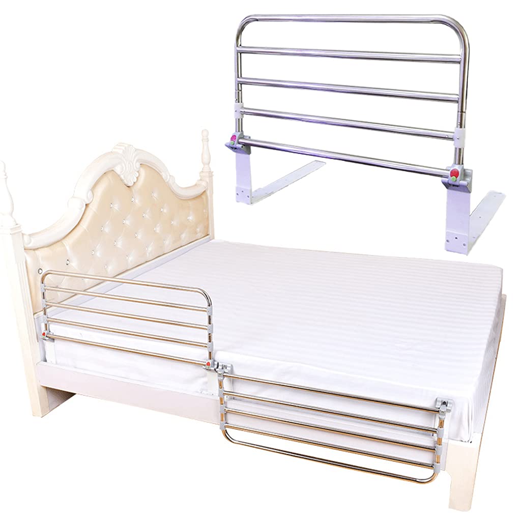 Barrière de sécurité de lit de 90 cm pour Personnes âgées, Barre d'appui Pliable et Stable, en Acier Inoxydable, barrière de lit pour lit King-Size, Queen-Size, Full, Twin, capacit
