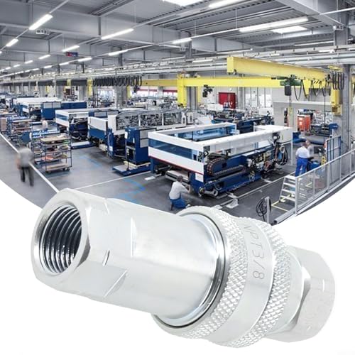 Image of Steel Hydraulic Quick Connect Coupling /Coupler Poppet Valve, Quick Release Fitting Hydraulic Coupling Connector For NPT for iso A(NPT-3 /8)