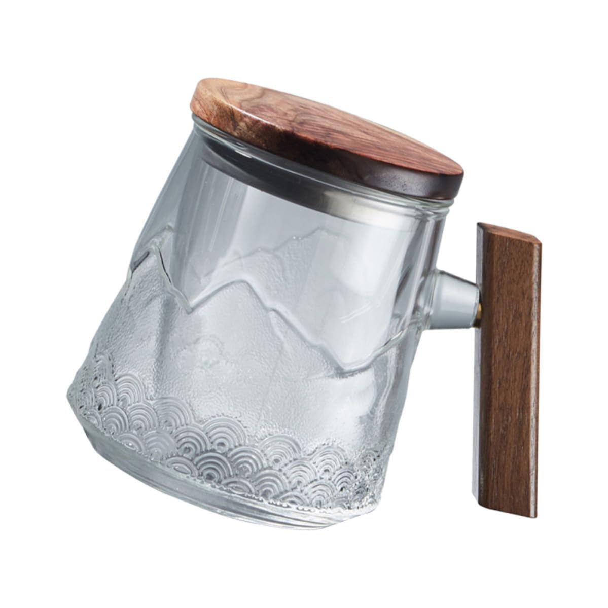 Moderne Glastasse mit Teesieb und Deckel Hitzebeständig und Sicher Großer Fassungsvermögen Tee Trinkbecher für Büro und Zuhause