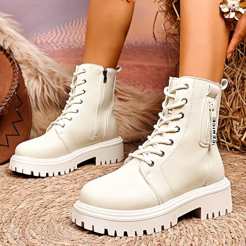 Botines de mujer invierno botas cortas cómodas moda casual plataforma 7