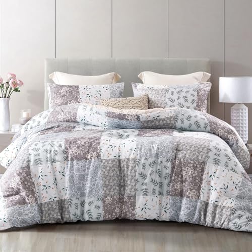 Whale Flotilla Coverless Duvet King Size 7.5 Tog 3 Pieces Patchwork Floral