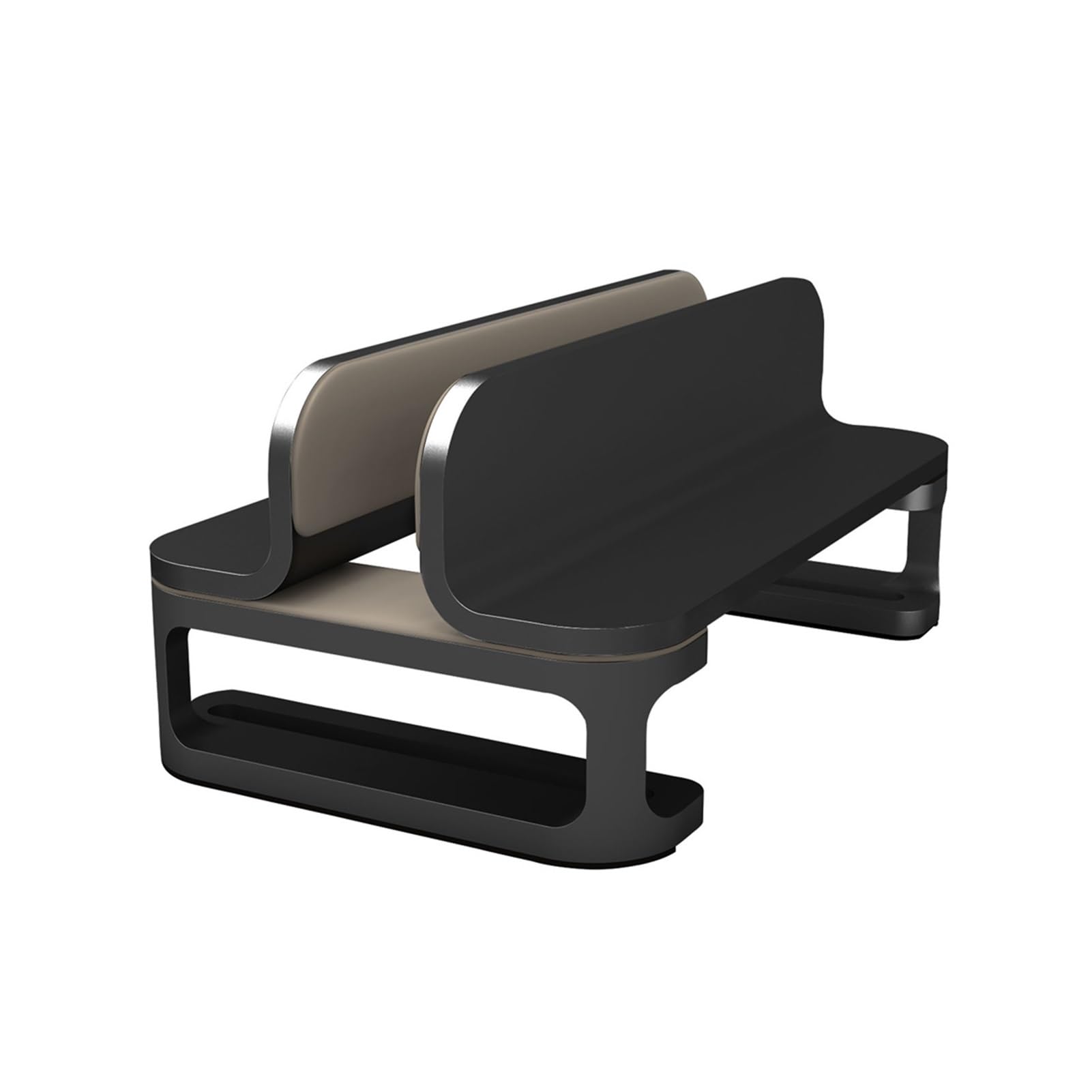 Soporte para portátil de aluminio con base ajustable para ahorrar espacio en MacBook y Dell 7