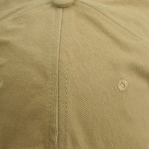6 Panel Light Cotton Cap/Khaki #TOP4