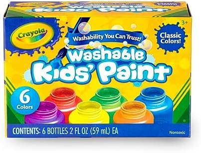 Crayola Washable Kids Paint Set (12ct), School Supplies for Kids, Classic and Glitter Paint, Classroom Essentials, Toddler Painting Kit, Ages 3+ [Amazon Exclusive] — view 6