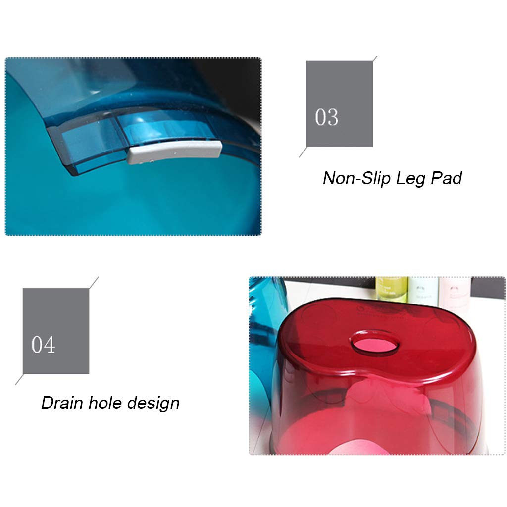 Antideslizante Taburete De Ducha Espesar Asiento de plástico Escabel en el baño Bañera Ayuda de Movilidad para niños Adultos Personas Mayores 3 Colores