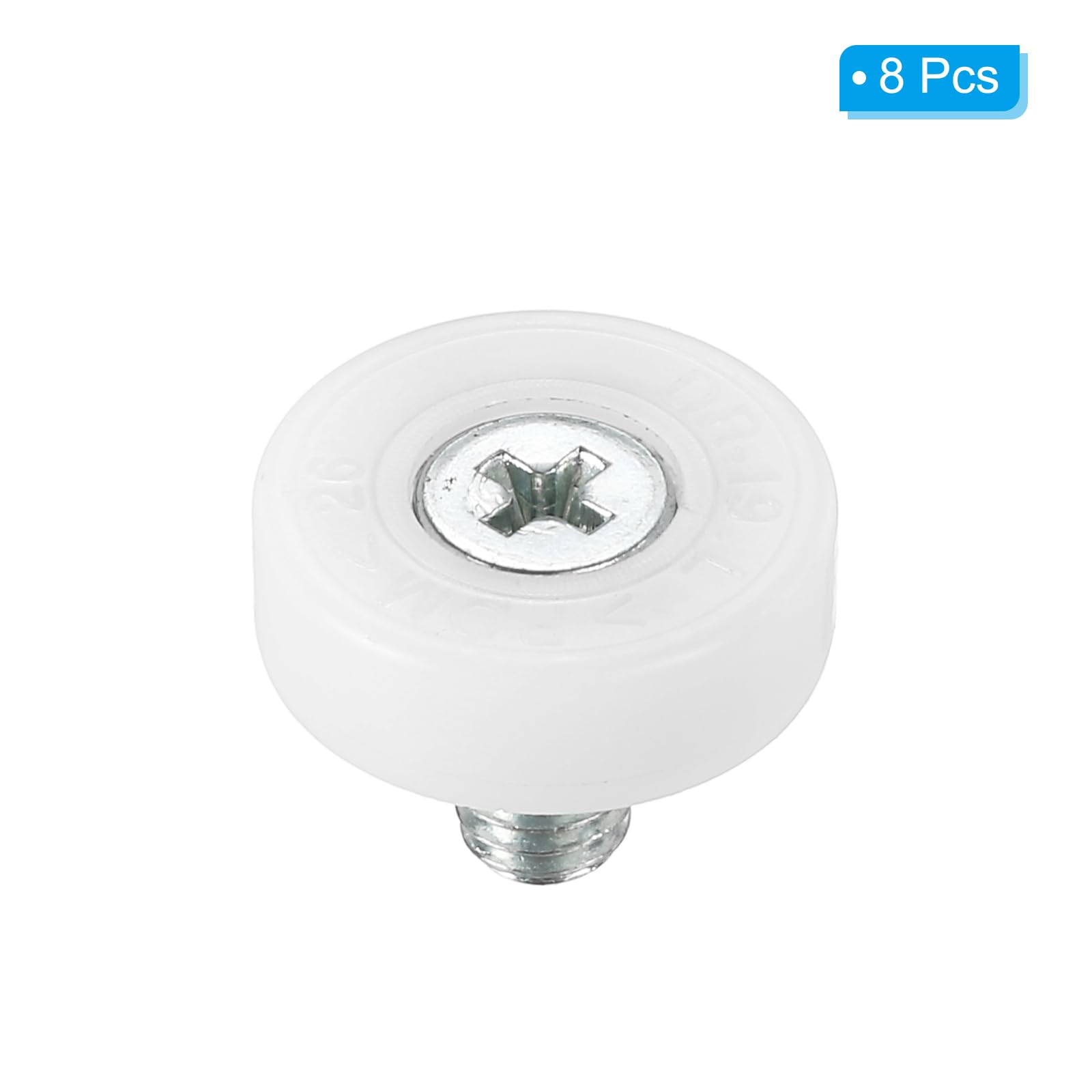 Set 8 Ruote Per Cassetti - Rulli In Nylon 19 Mm Con Cuscinetti A Sfera - Foto 4