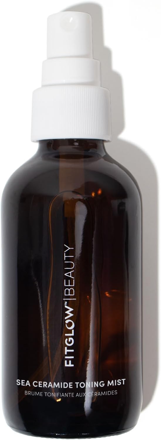Fitglow Beauty Sea Ceramide Toning Mist | Hydrating Face Toner with Ceramides + Hyaluronic Acid | Calms, Balances & Restores Skin Barrier | for Dry, Reactive & Sensitive Skin | 120ml
