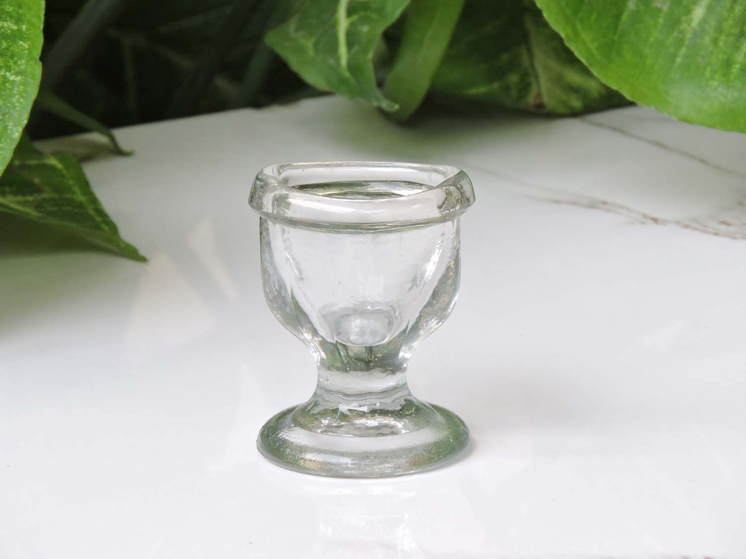Taza de cristal para lavar los ojos con caja de regalo de terciopelo