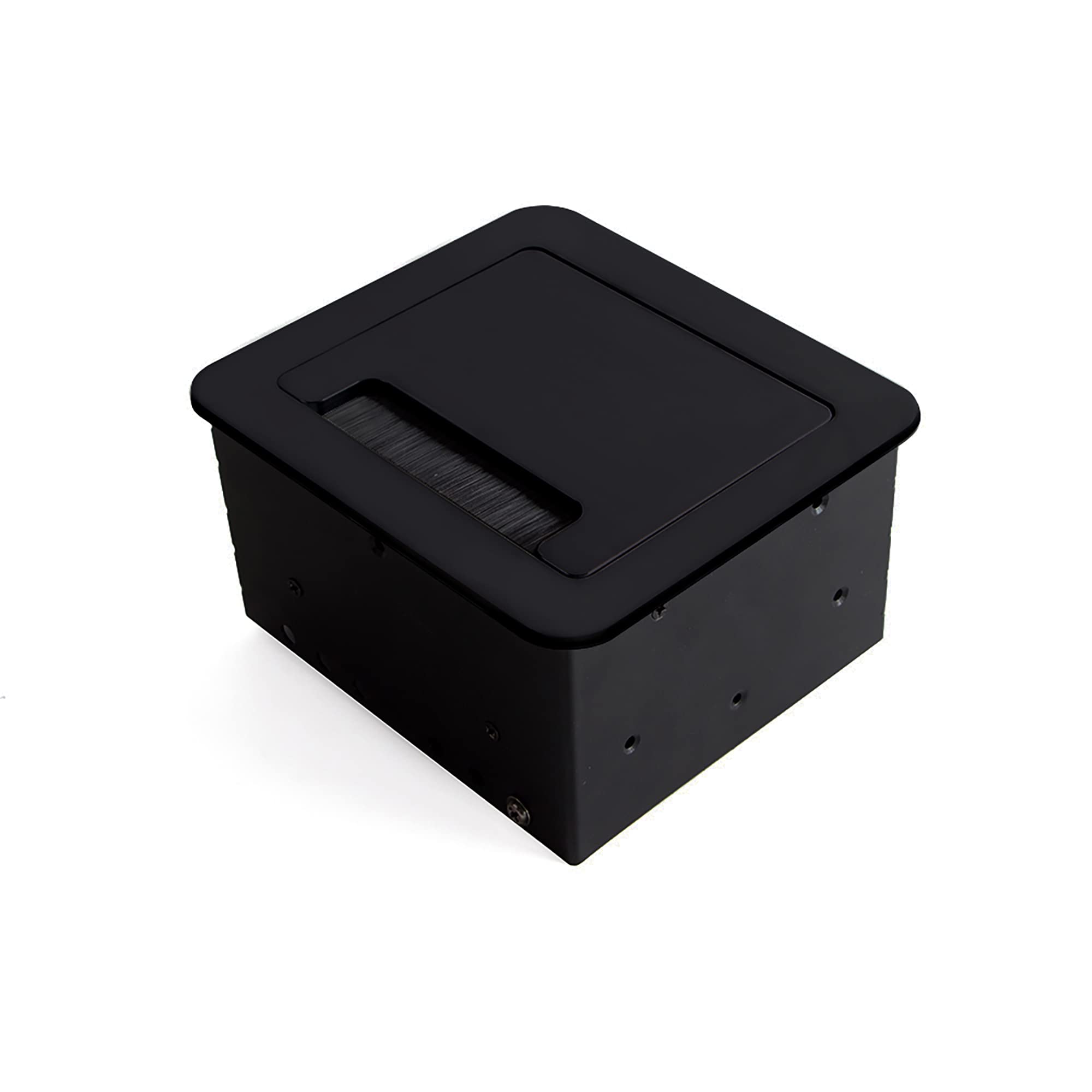Emuca – ausziehbare und in den Tisch einlassbare Vielfachsteckerleiste, Mehrfachstecker (EU-Stecker Typ F, USB und HDMI), 145x130 mm, Schwarz