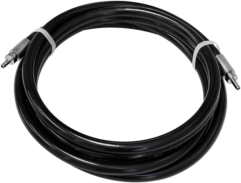 Thermoplastic Hydraulic Hose Assembly 1/4" Nominal Hose Size 1/4" Tube Adapter 316 SS End Connections 144" Overall Length 5000 psi SAE 100R8