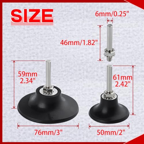 SPEEDWOX Roll Lock Disc Pad Halter Roll Lock Disc Pad Schnellwechsel-Adapterscheibe 2 Zoll Schleifscheiben 3 Zoll Schleifer 3 Zoll Schleifscheibe mit 1/4 Schaft zum Polieren Schleifen