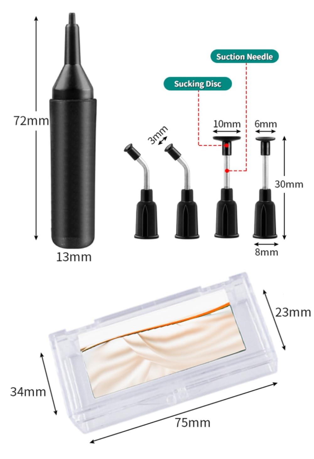 Set 4 Ventose Antistatiche Per Componenti SMD - Pipetta Sottovuoto ESD 71mm - Foto 3