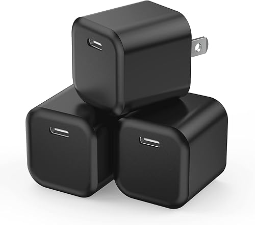 Cargador de pared USB C, puerto USB tipo C, bloque de carga rápida, adaptador de corriente, cubo compatible con iPhone 17, 16, 15, Pro Max, 14, 13,