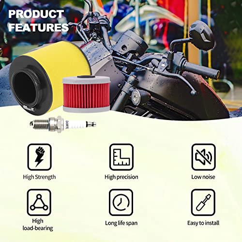 Lcgly 17254-Hm8-000 Air Filter & Oil Filter & Spark Plug Compatible With Honda Recon 250 Trx250 Trx250Te Trx250Tm Sportrax Trx250Ex Trx250X Atv #TOP6