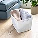 Curver Set of 4 Large 20L Jute Decorative Plastic Organization and Storage Baskets - Perfect Bins for Home Office, Closet Shelves, Kitchen Pantry and All Bedroom Essentials, White